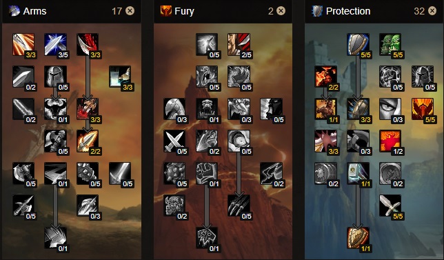protection warrior tank standard talent build phase 4 season of discovery