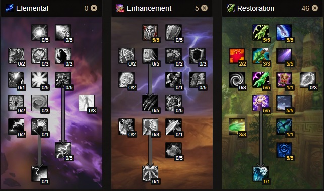 restoration shaman standard mana reduction talent build phase 4 season of discovery sod