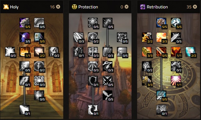 retribution paladin dps standard talent build phase 4 season of discovery
