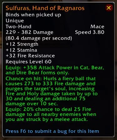 sulfuras hand of ragnaros season of discovery