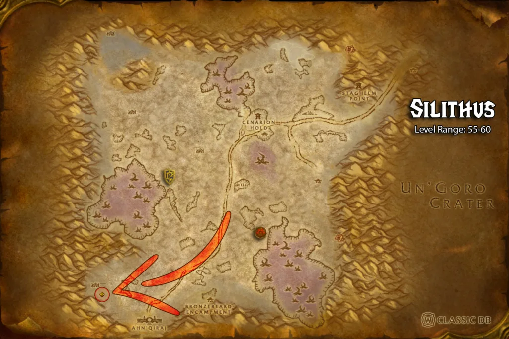 where to find dagger specialization rune in silithus
