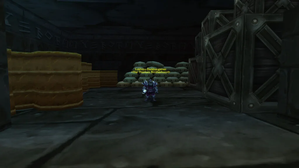 Lokhtos Darkbargainer inside The Grim Guzzler tavern Sulfuras