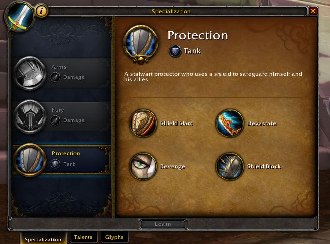 pve protection warrior specialization mop