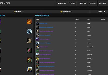 Tbc Best In Slot (bis)